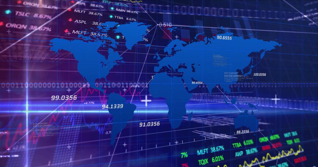 Global Financial Trading with Digital Data Visualization