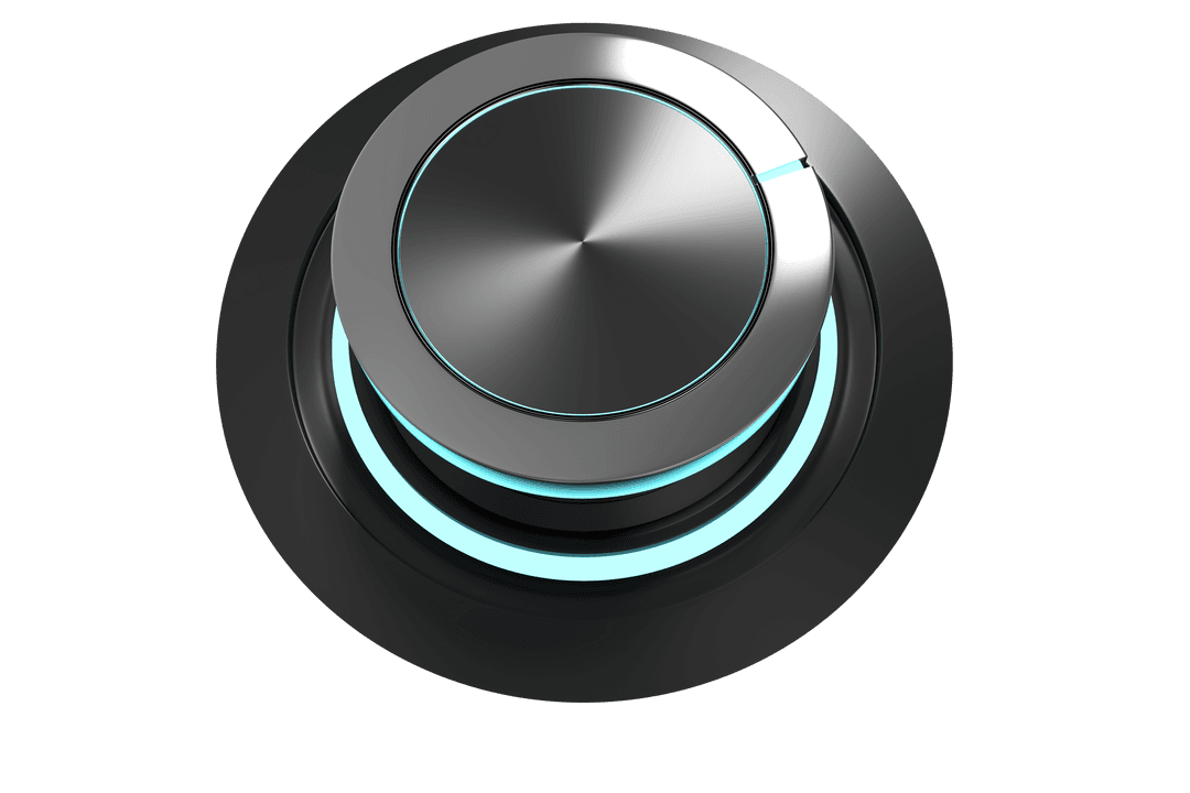 Sleek Black Volume Knob on Transparent Background for UI Design - Download Free Stock Images Pikwizard.com