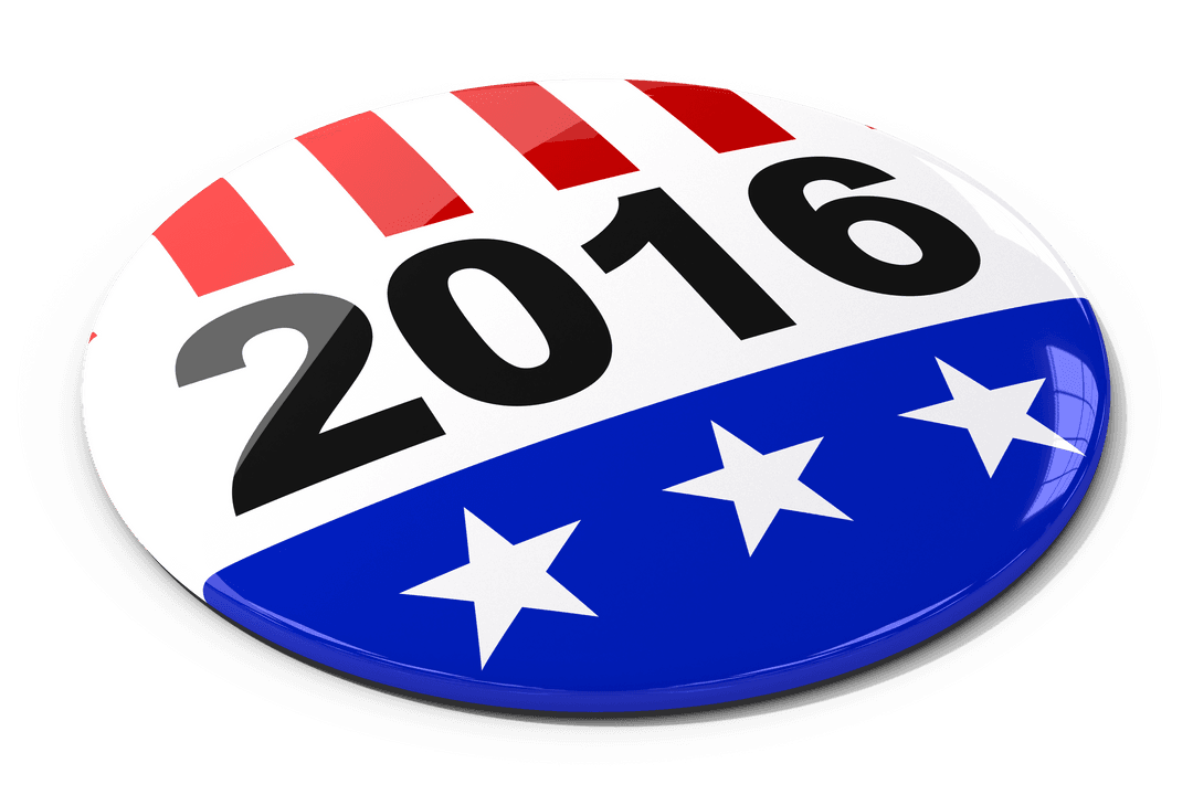 2016 USA Election Badge with Transparent Background