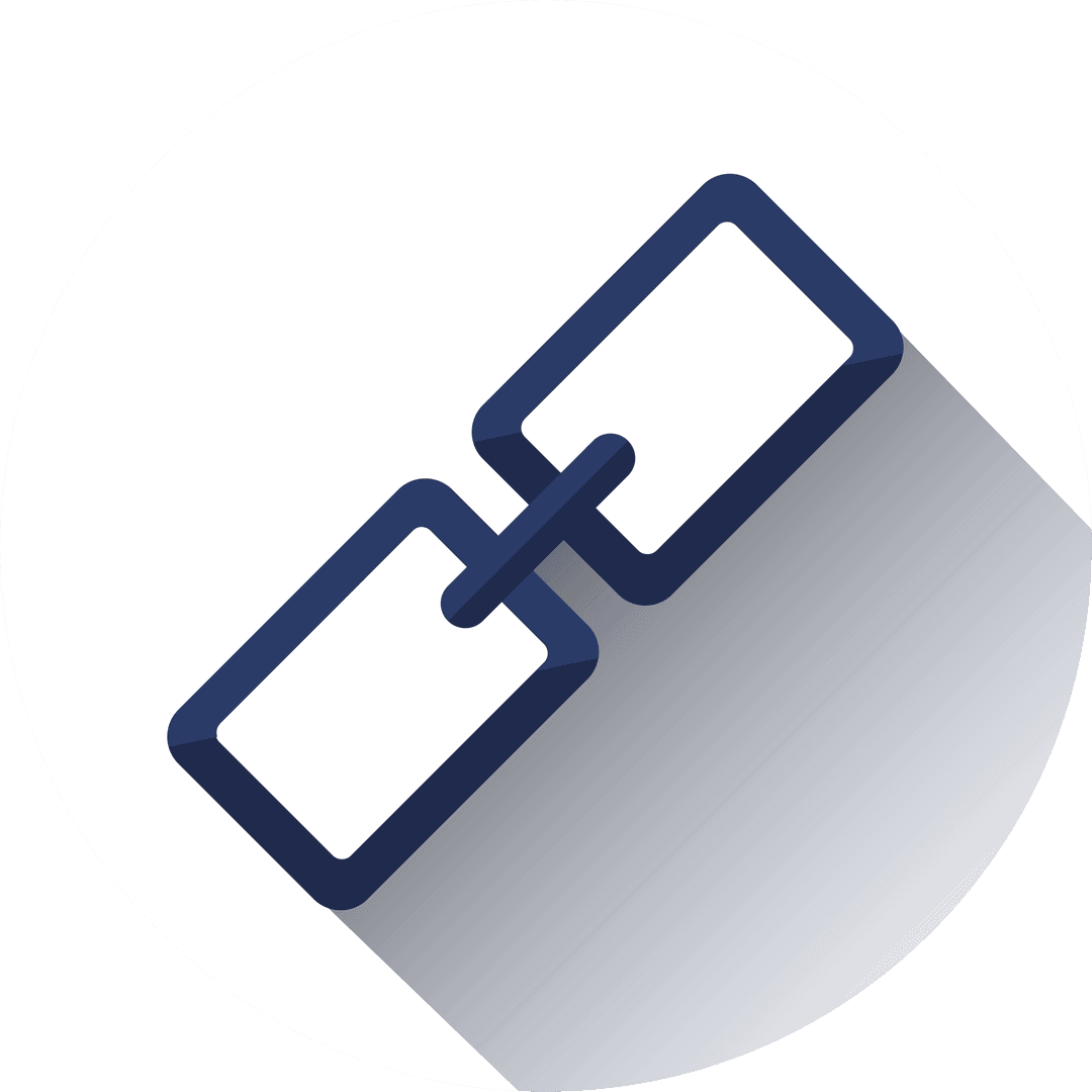 Transparent Digital Chain Link Illustration With Shadow