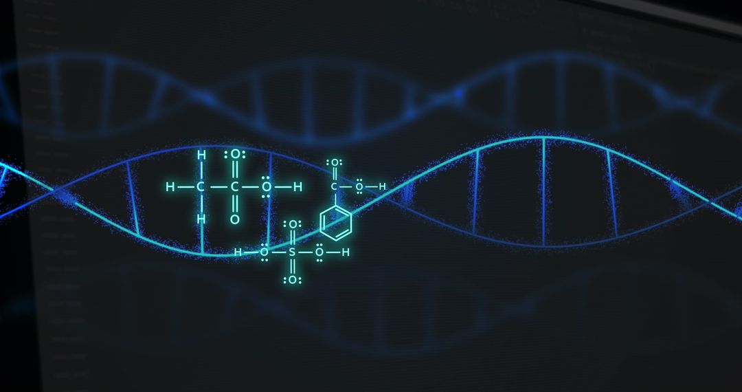 Chemical Equations and DNA Helix on Digital Interface