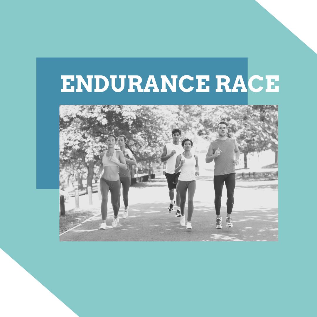 Diverse Group Participating in Endurance Race in Park - Download Free Stock Templates Pikwizard.com