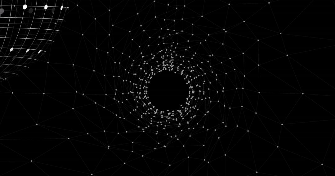 Abstract Network With Social Media Icons on Globe