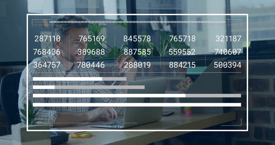 Businessman Processing Data in Modern Office Environment