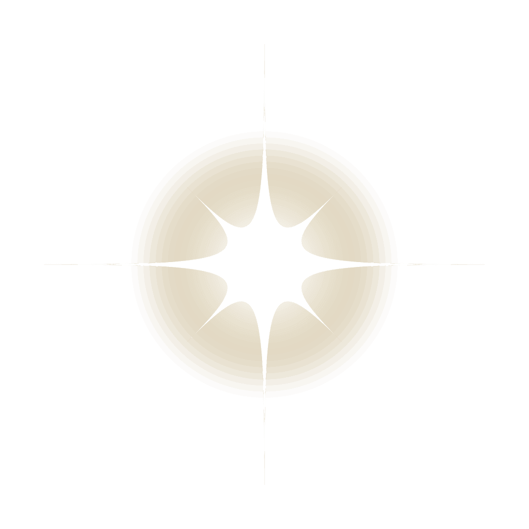 Luminous Sparkle Star with Golden Halo on Transparent Background