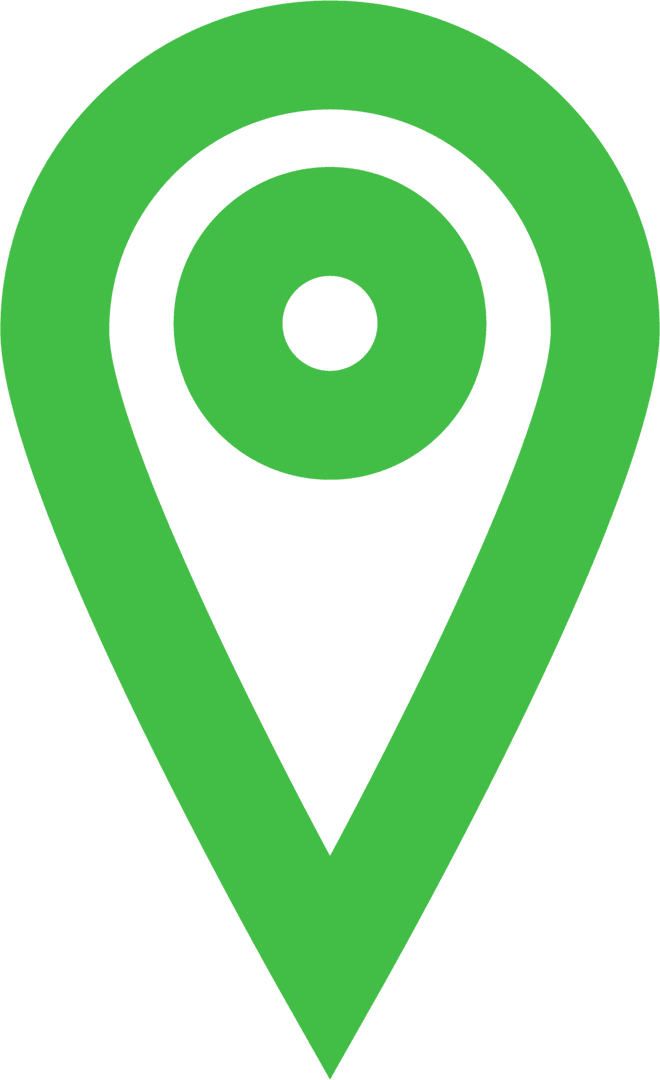 Graphic Design of Green Pin Icon on Transparent Background