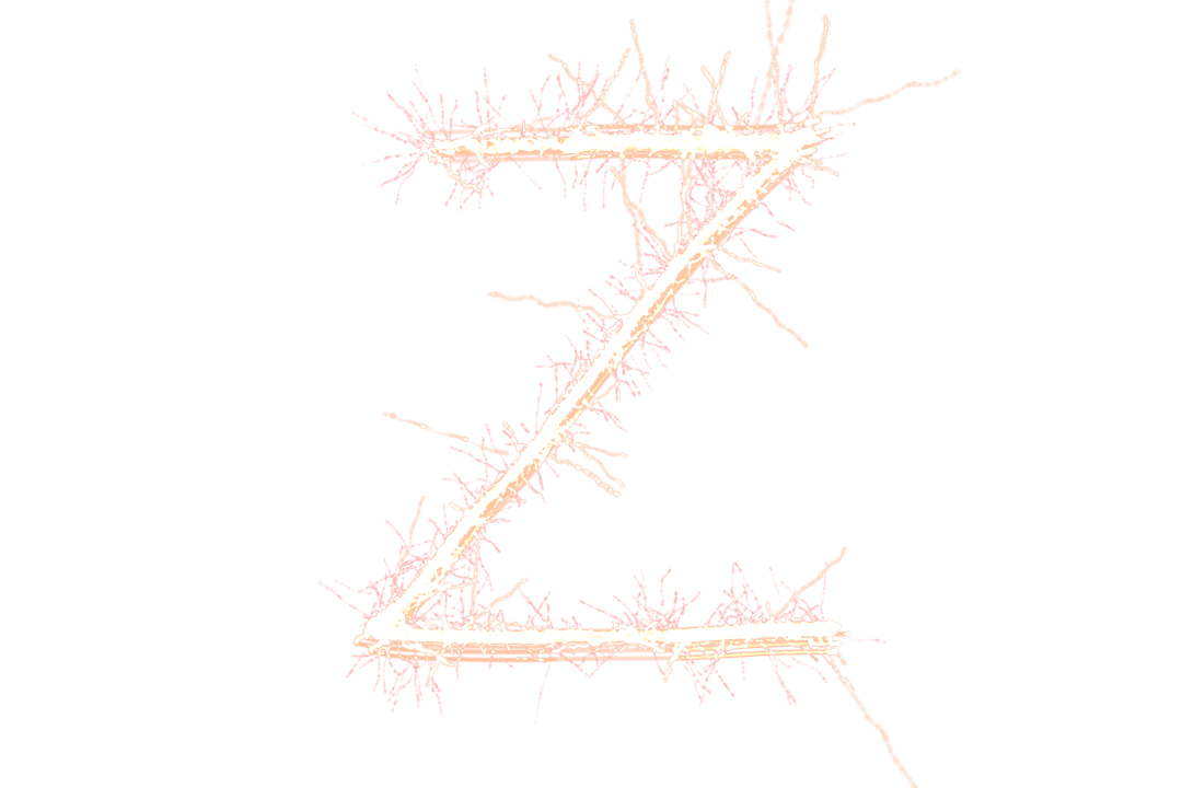 Transparent Sparkling Pink Z Letter