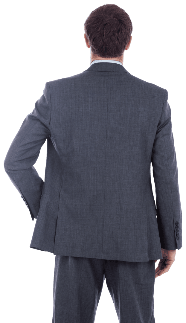 Transparent Background Businessman Standing in Formal Suit