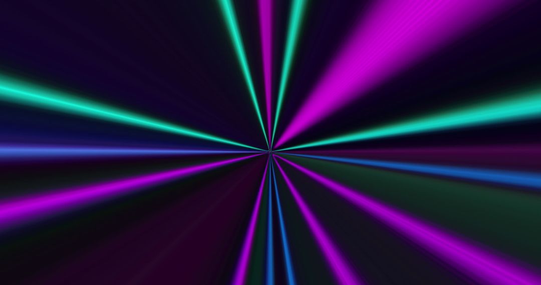 Vibrant Converging Neon Lines Creating Dynamic Depth Illusion