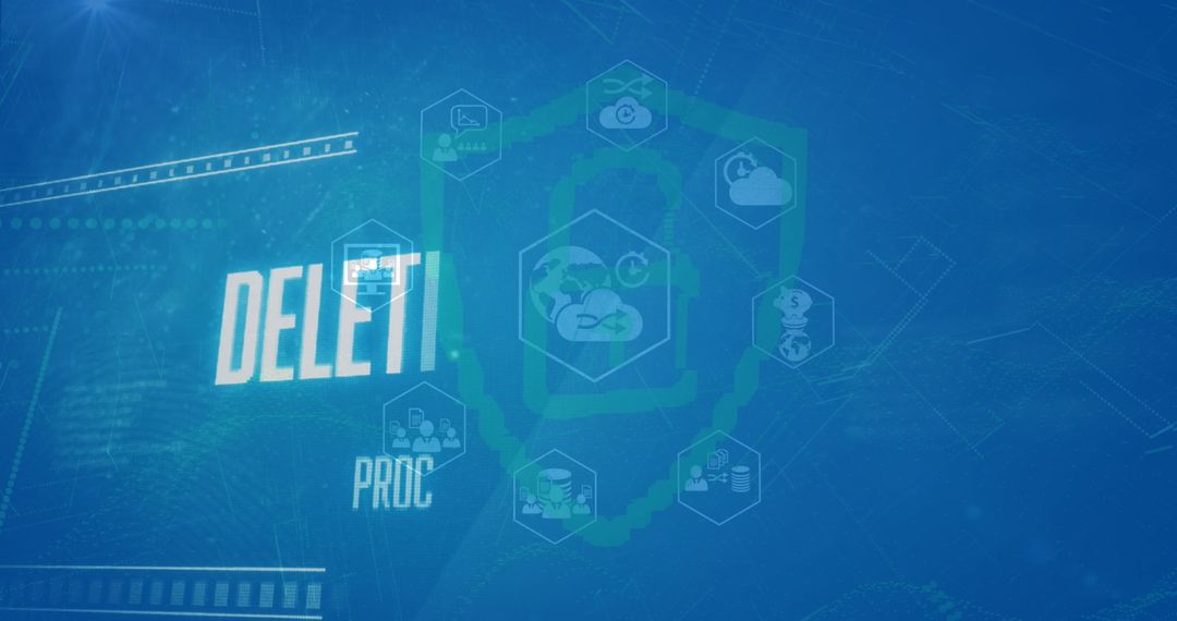 Digital File Deletion and Data Security Concept