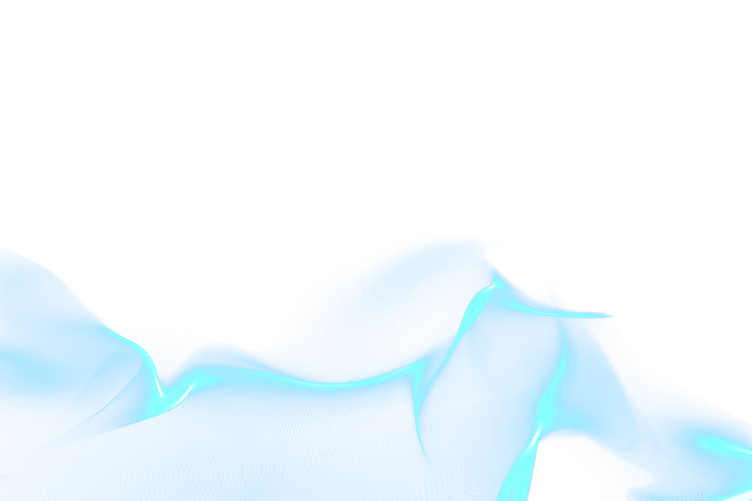 Digital Blue Smoke Abstract on Transparent Background