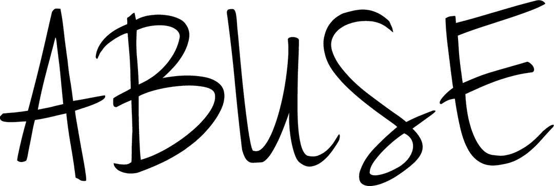 Transparent Word Art Edition of Abuse