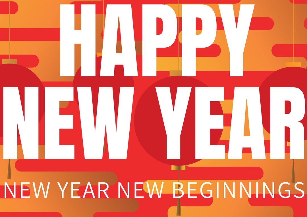 Festive New Year Celebration Background with Bold Typography