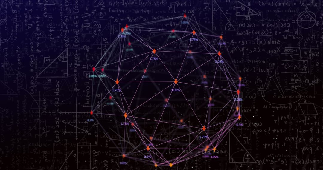 Geometric Network Overlay with Mathematical Equations