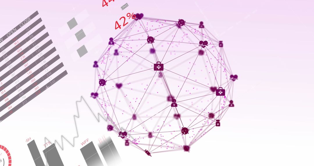 Global Healthcare Network Concept with Infographic Elements