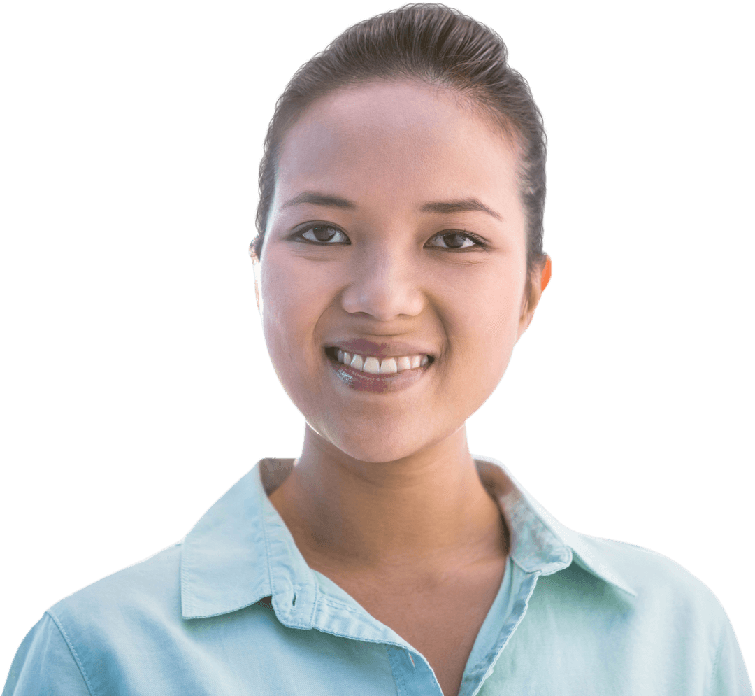 Smiling Businesswoman On Transparent Background Portrays Confidence