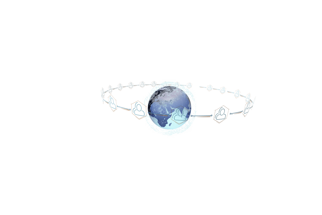 Digital Globe with Hexagonal Orbit on Transparent Background - Download Free Stock Images Pikwizard.com