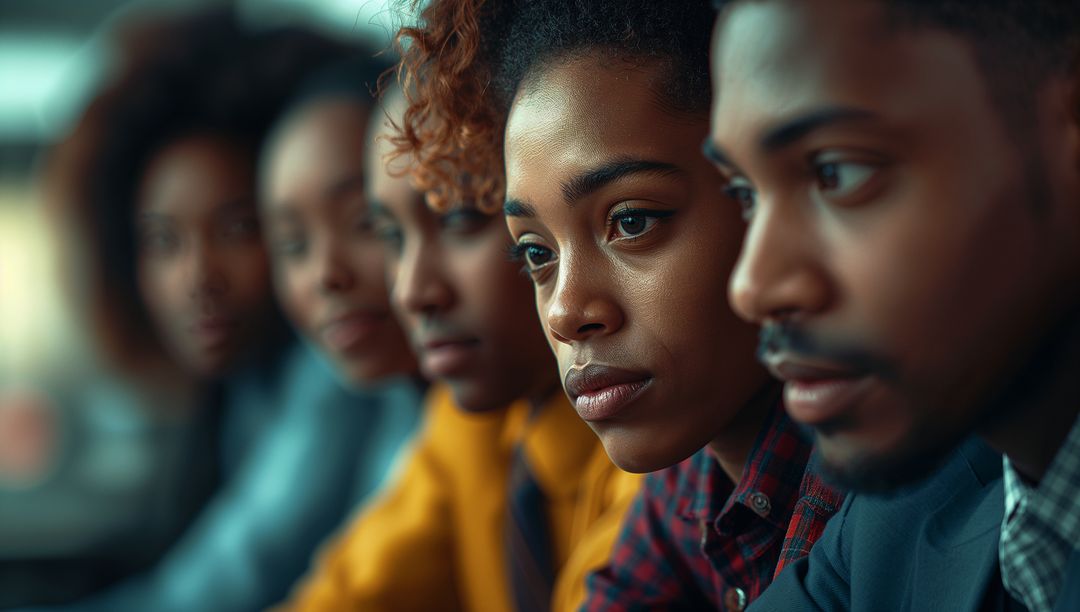 Focused Professionals in Conference Room Expressing Determination