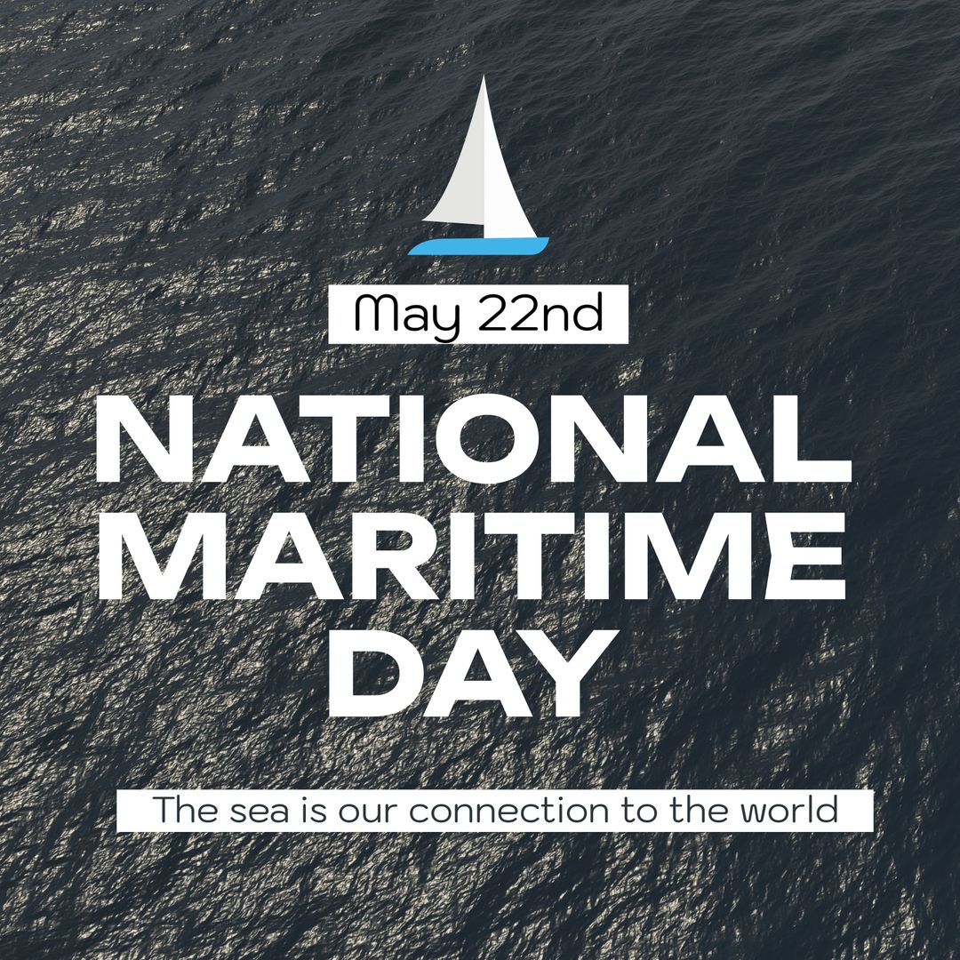 National Maritime Day Celebration with Ships over Ocean