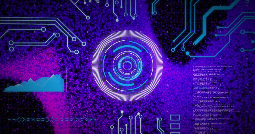 Digital Interface Abstract Circuit Board Scanning Illustration
