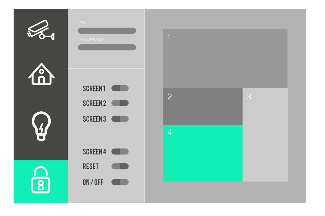 Intelligent House Interface with Transparent Background