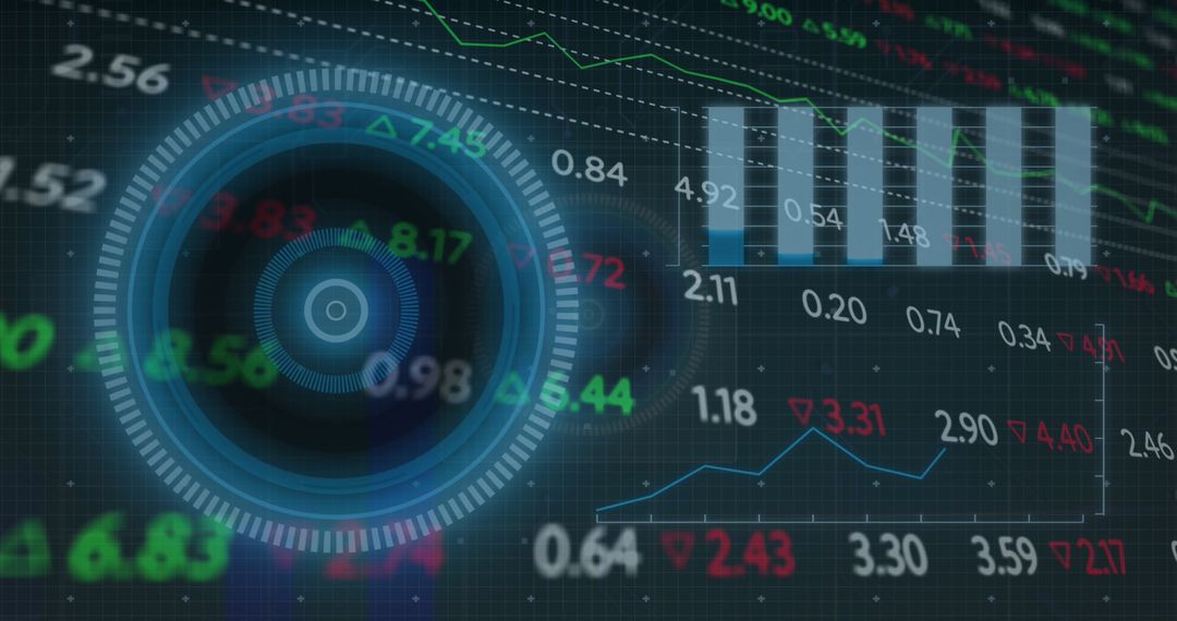 Dynamic Digital Data Dashboard Interface Illustrated