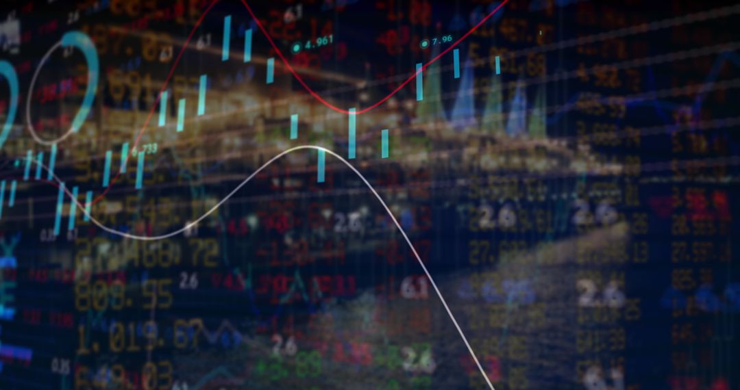 Finance Data Visualization with Cityscape Overlay