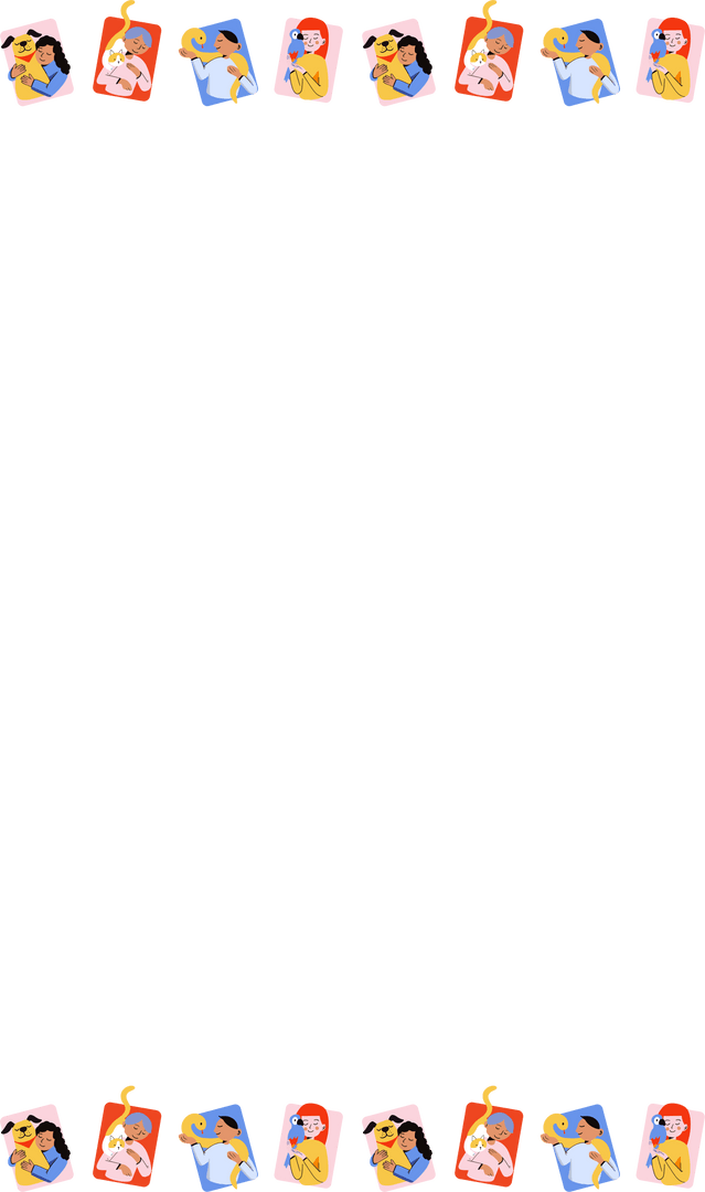 Flat Transparent Border with Diverse Couples Icon Design