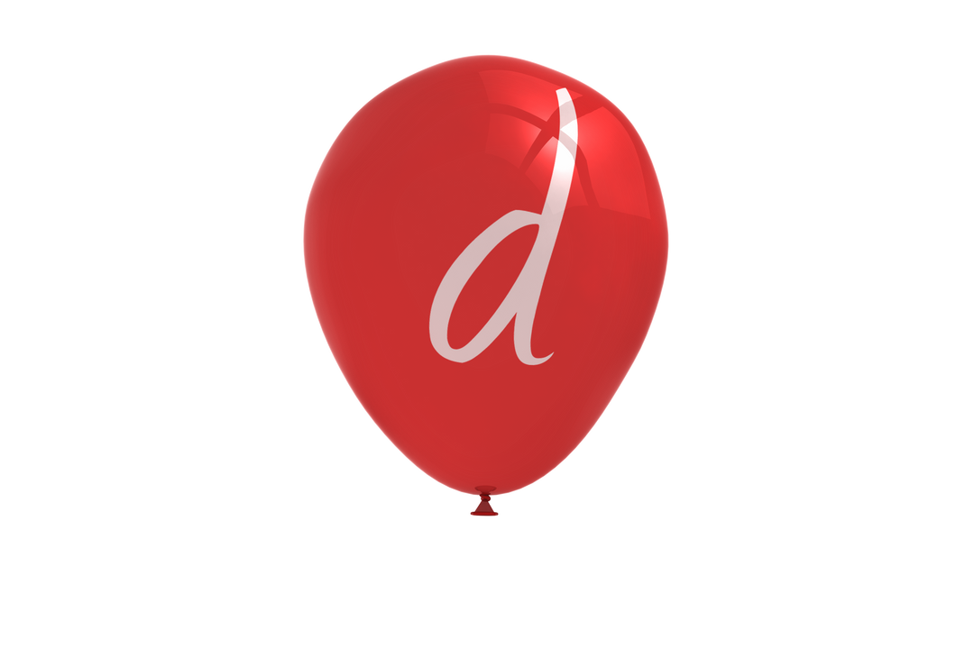 Red Balloon with Letter D on Transparent Background Illustration - Download Free Stock Images Pikwizard.com