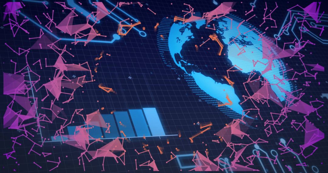 Abstract Global Data Network and Technological Connections