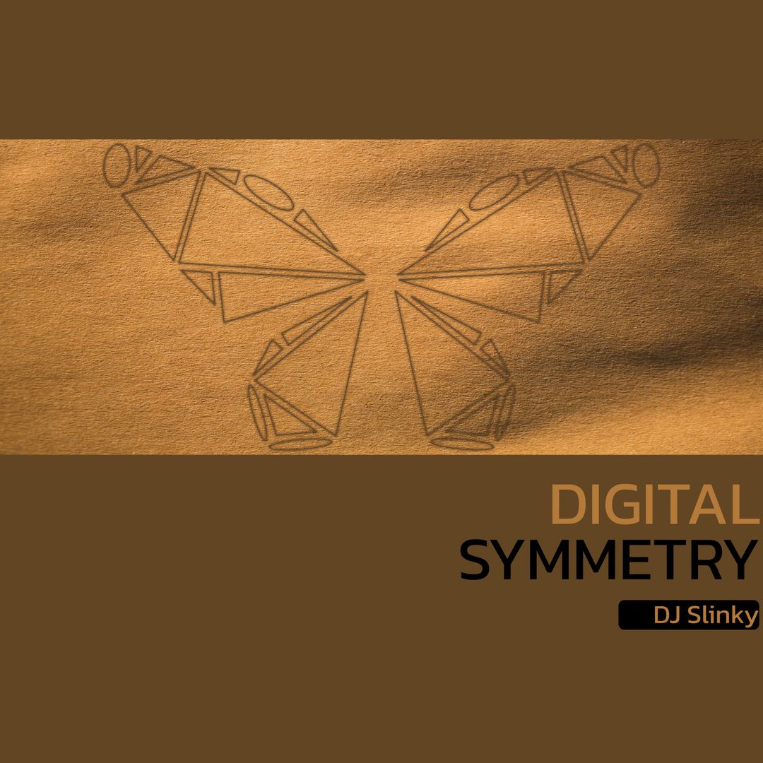 Digital Symmetry Album Cover Art with Abstract Butterfly - Download Free Stock Templates Pikwizard.com