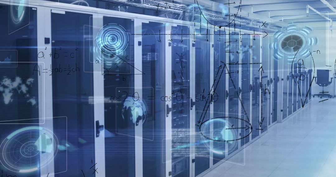 Data Processing Technology Interface in Modern Server Room