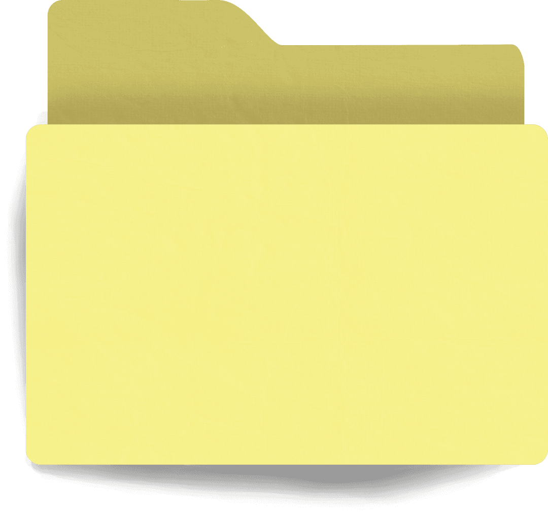 Transparent Yellow Folder File Icon Illustration