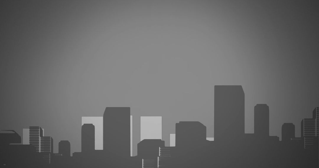 Abstract Cityscape with Financial Data Overlay