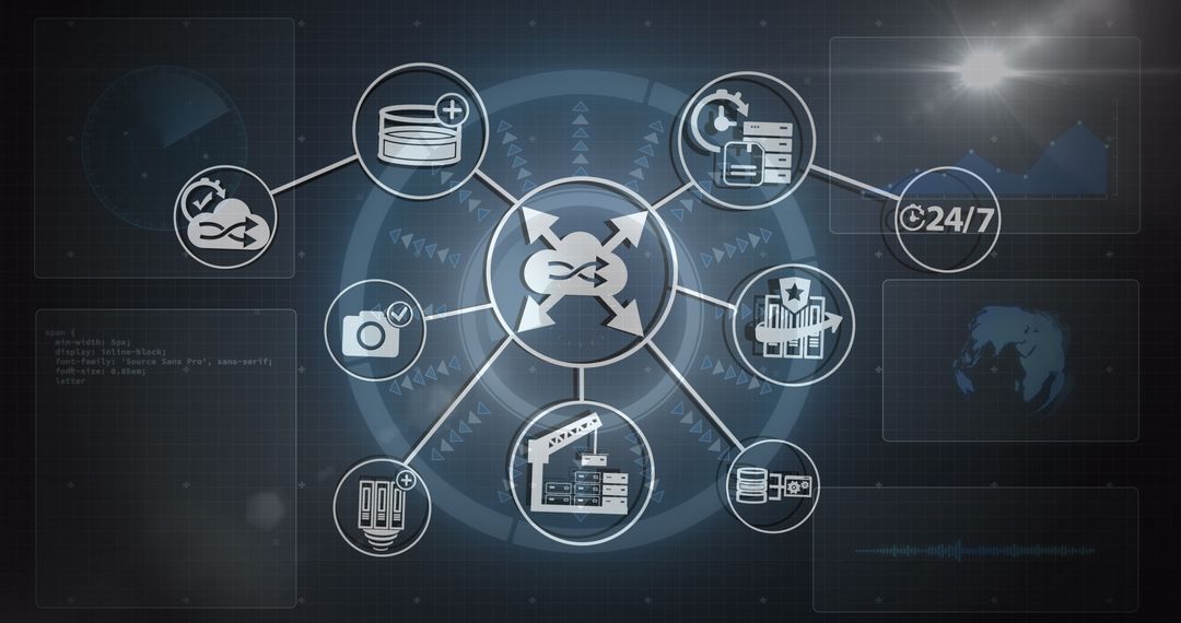 Business Network Connections and Technology Concept