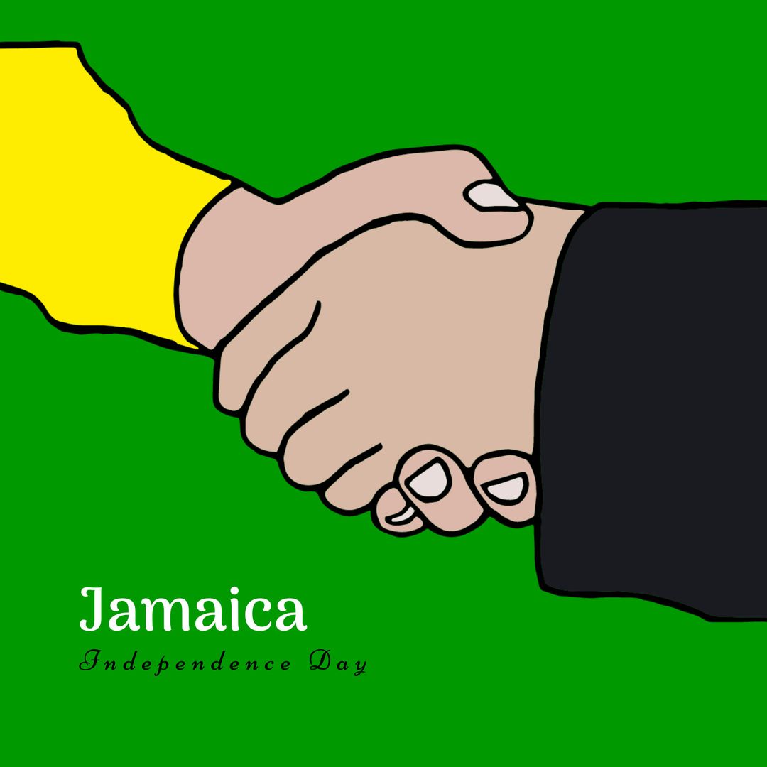 Hands Clasping for Jamaica Independence Day Celebration