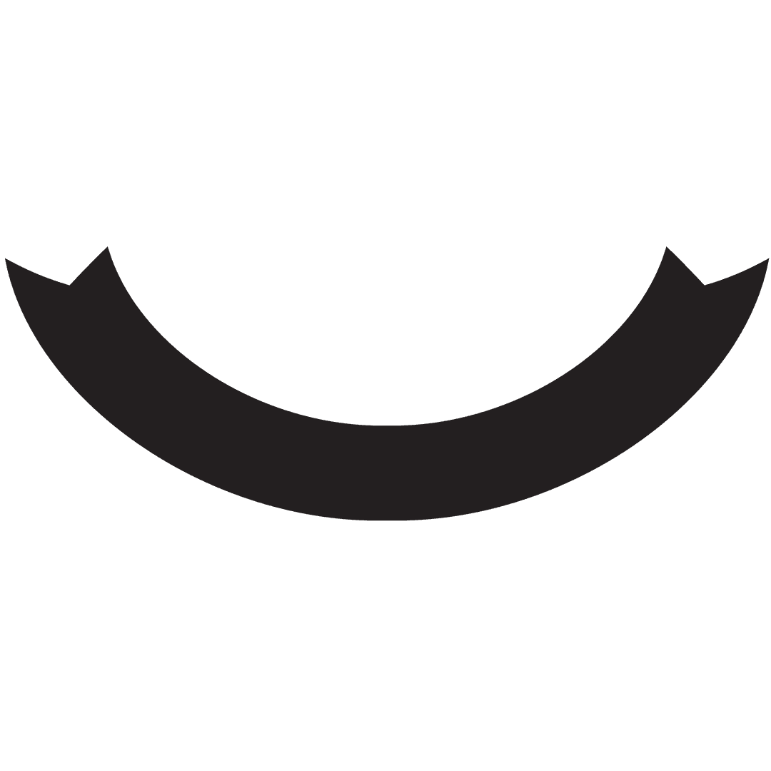 Black Ribbon Illustration on Transparent Background