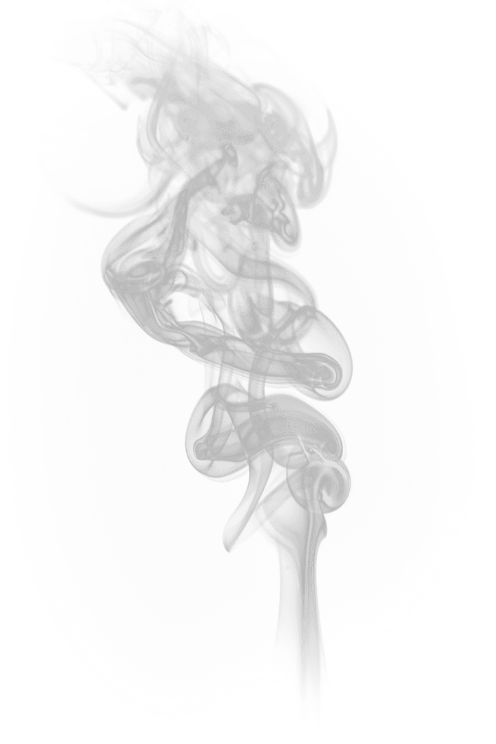 Gray Smoke Swirling on Transparent Background Vector