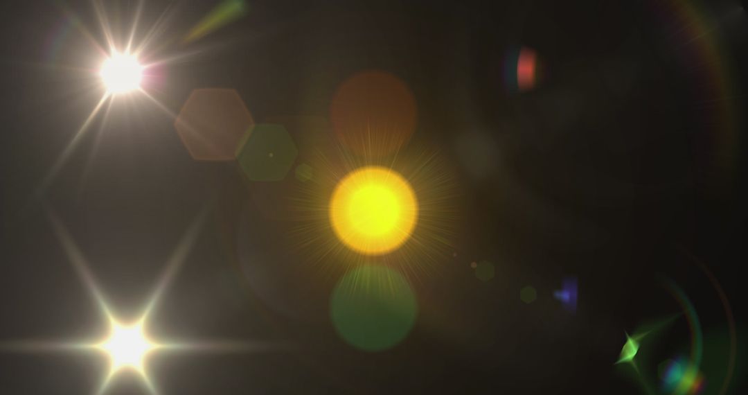 Abstract Light Flares in Motion Creating Hypnotic Visuals