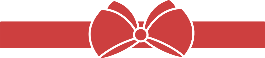 Red Ribbon with Bow Tie on Transparent Background for Celebrations