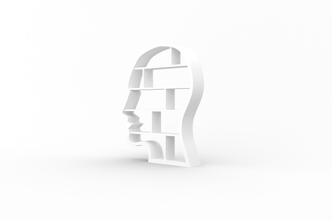 Transparent Head Shaped Bookcase Shelf PNG Illustration - Download Free Stock Images Pikwizard.com