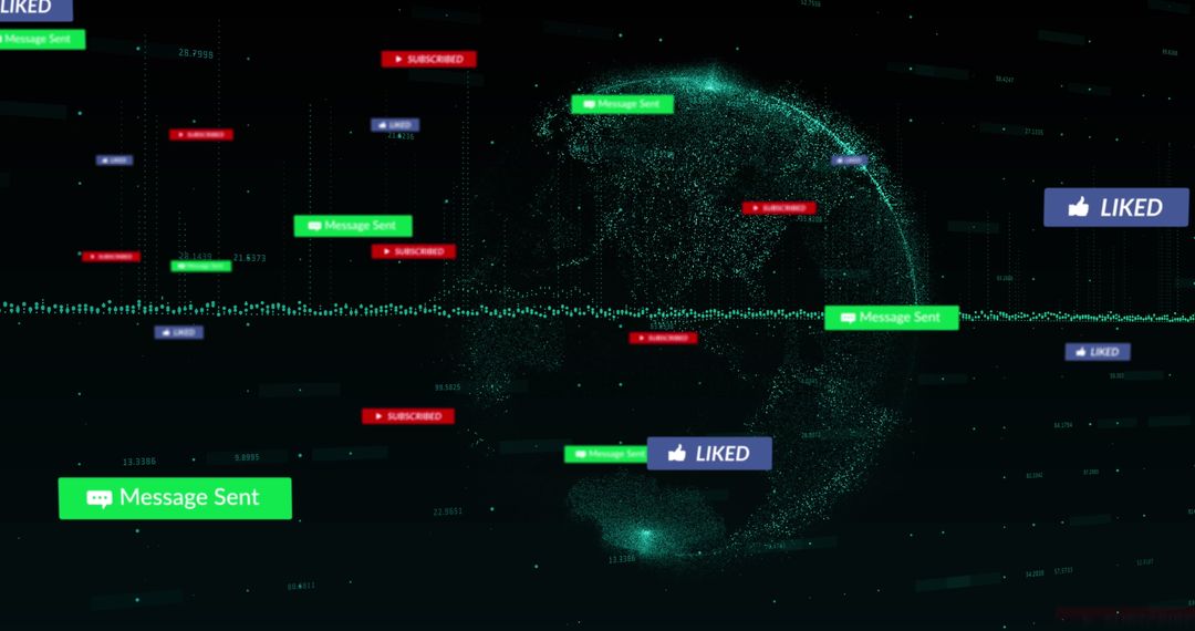Digital Global Communication and Social Interactions Concepts