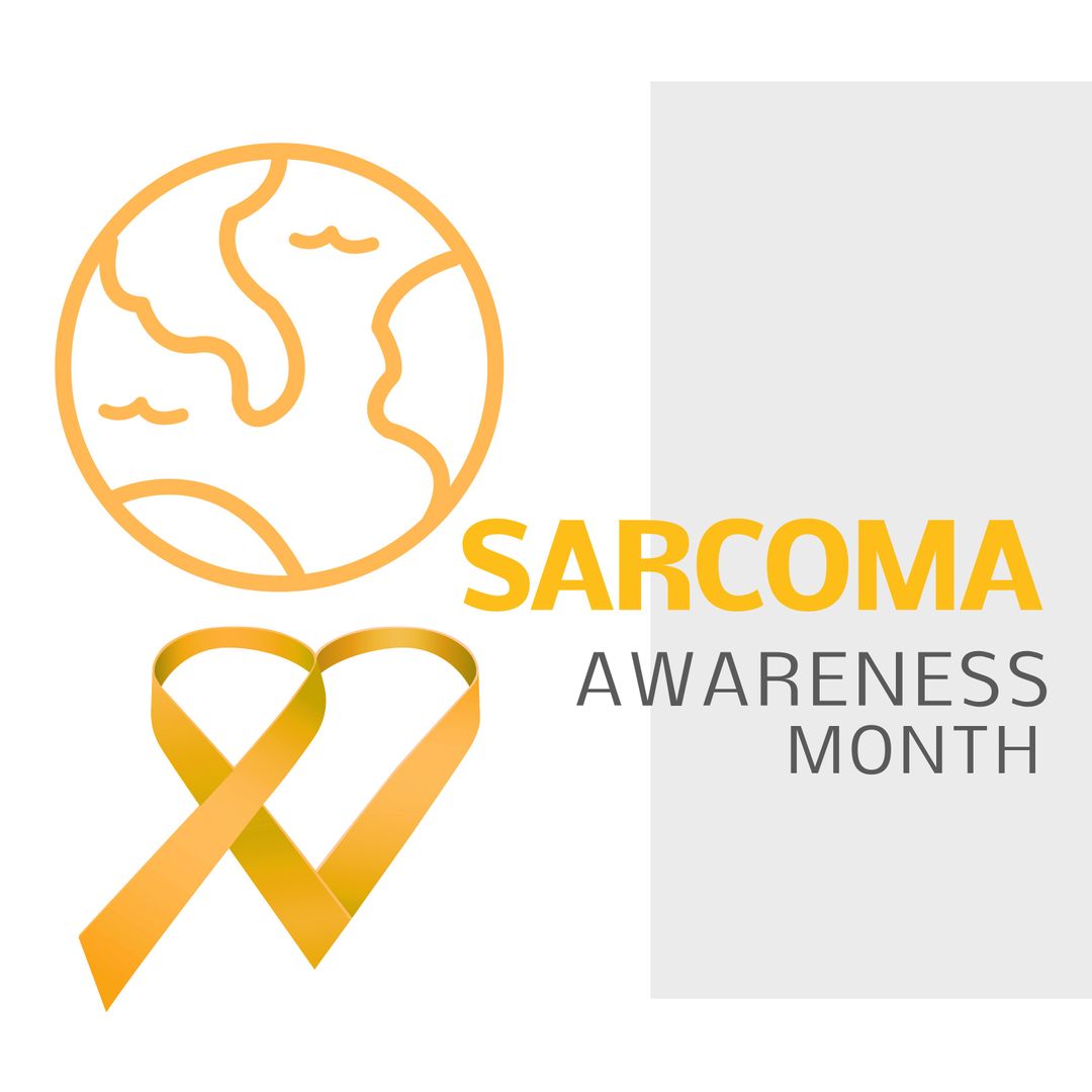 Sarcoma Awareness Month Ribbon and Globe Design Concept