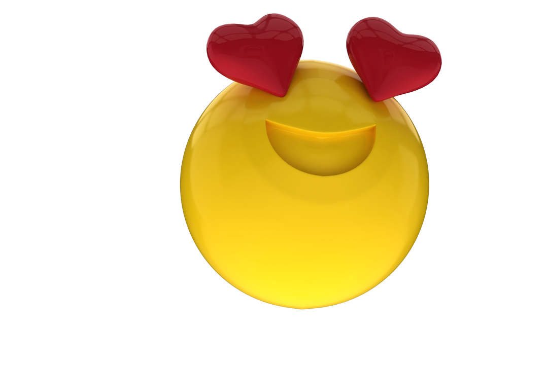 3D Transparent Emoji With Heart Eyes Expression - Download Free Stock Images Pikwizard.com