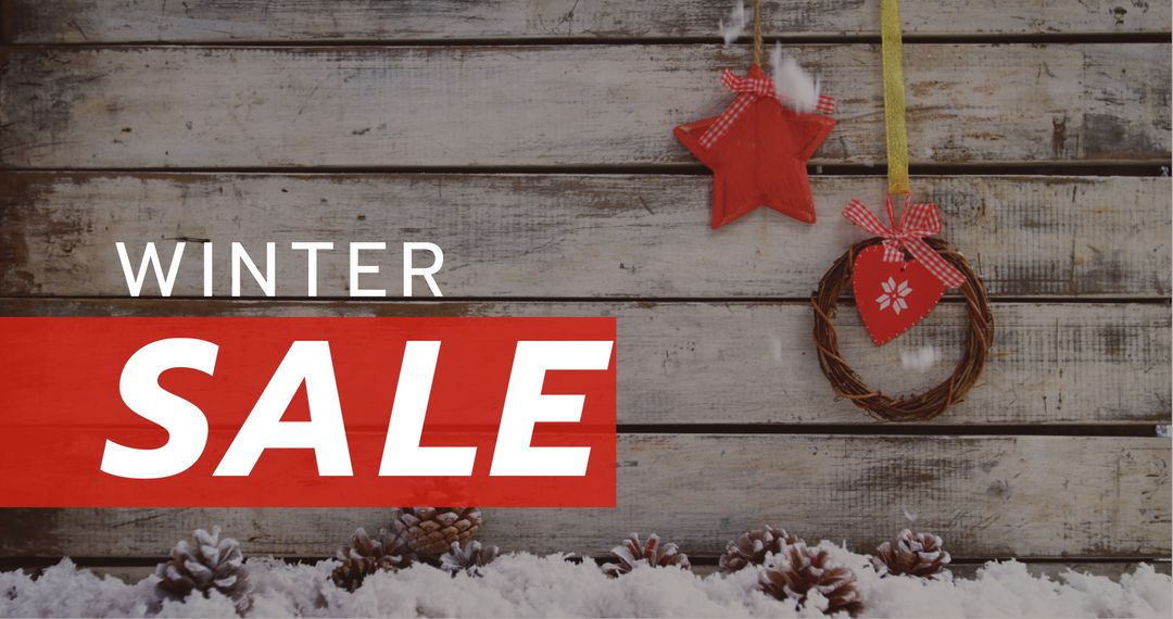 Winter Sale Promotion with Rustic Holiday Theme