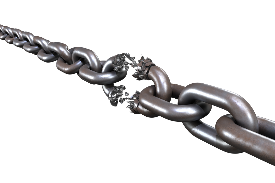 3D Illustration of Transparent Broken Silver Chain Link - Download Free Stock Images Pikwizard.com