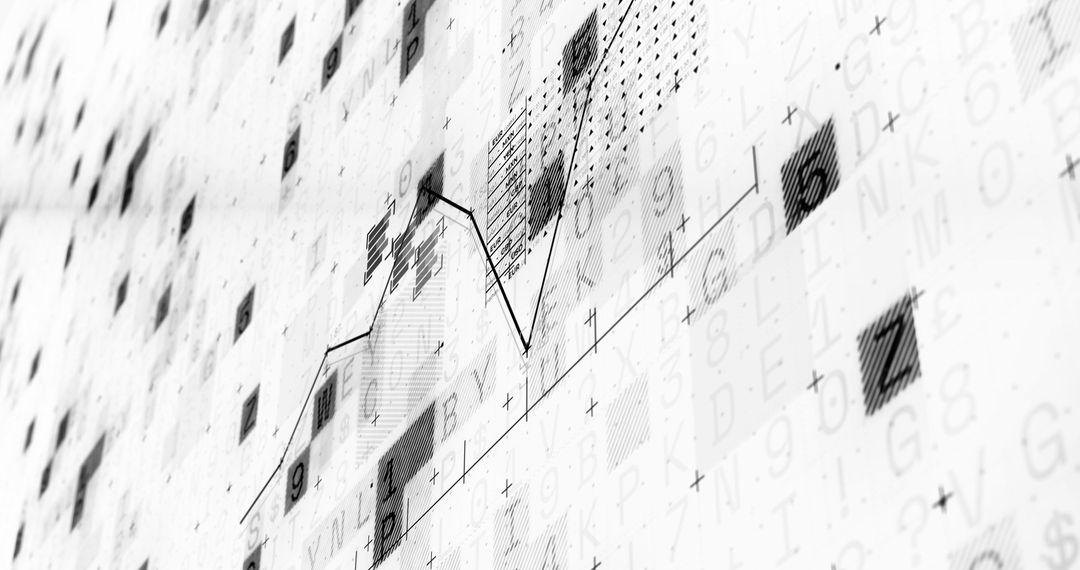 Abstract Financial Data and Graph Analysis Concept