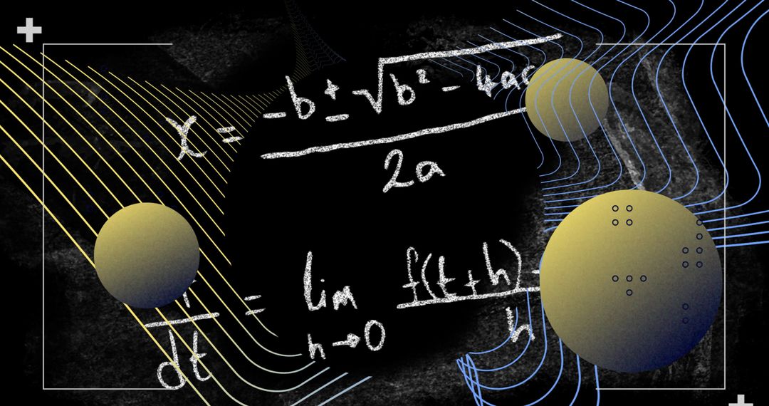 Abstract Math Formulas on Dark Background Symbolizing Science and Data