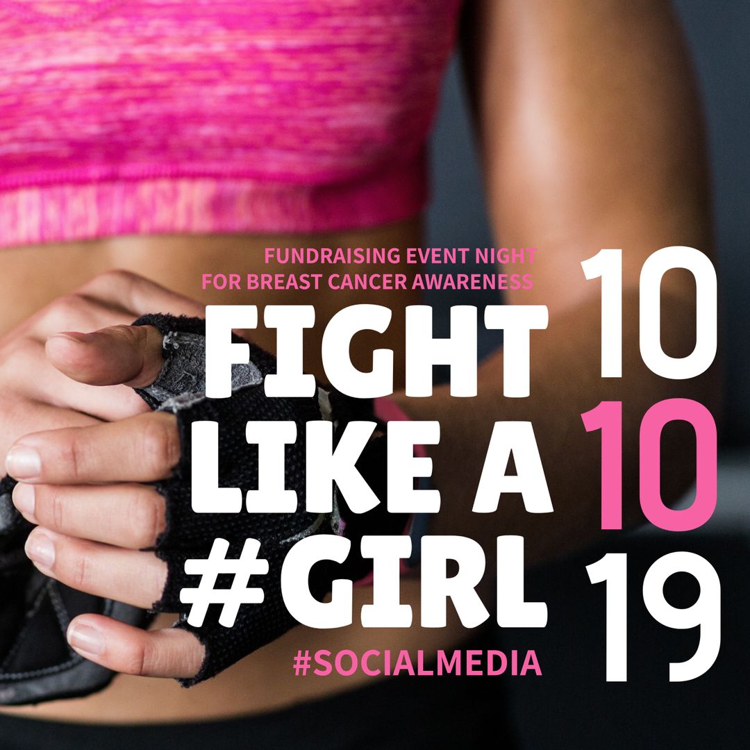 Boxing Gloves Promote Fight Against Breast Cancer Awareness Event - Download Free Stock Templates Pikwizard.com