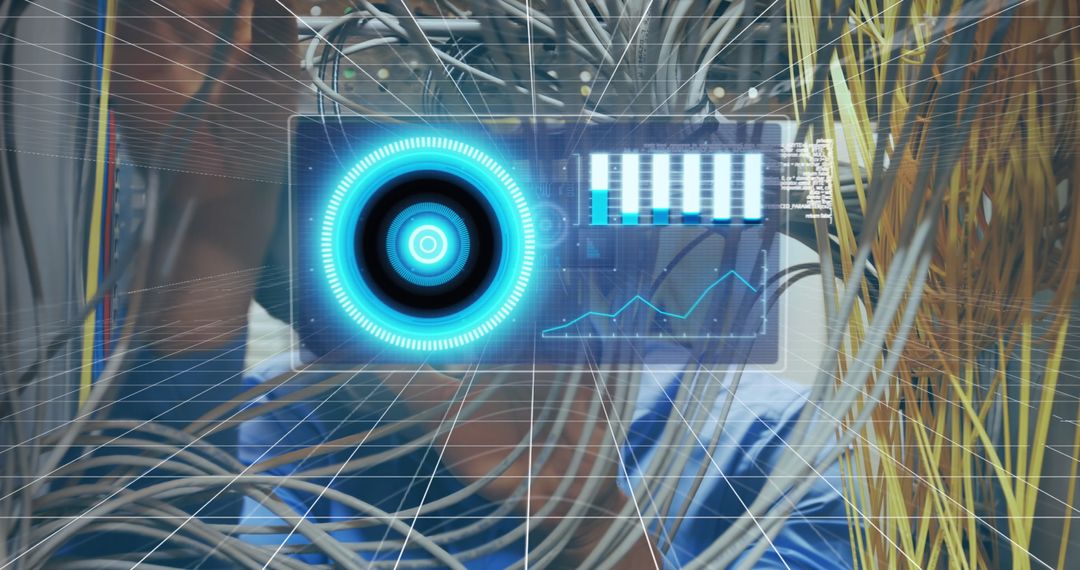 Digital Interface Overlay in Data Center with Network Cables